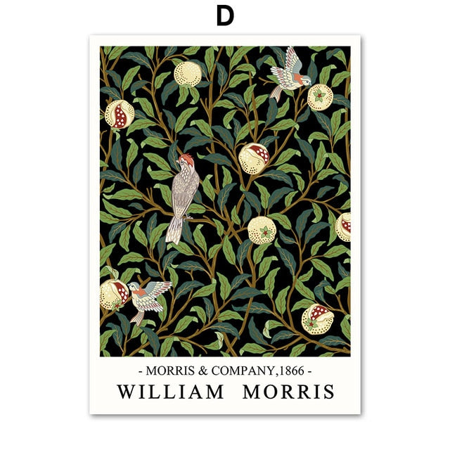 CORX Designs - William Morris Plant Leaf Bird Botanical Wall Art Canvas - Review