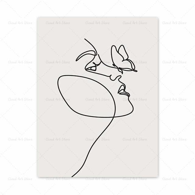 CORX Designs - Abstract Woman Body Face Line Wall Art Canvas - Review