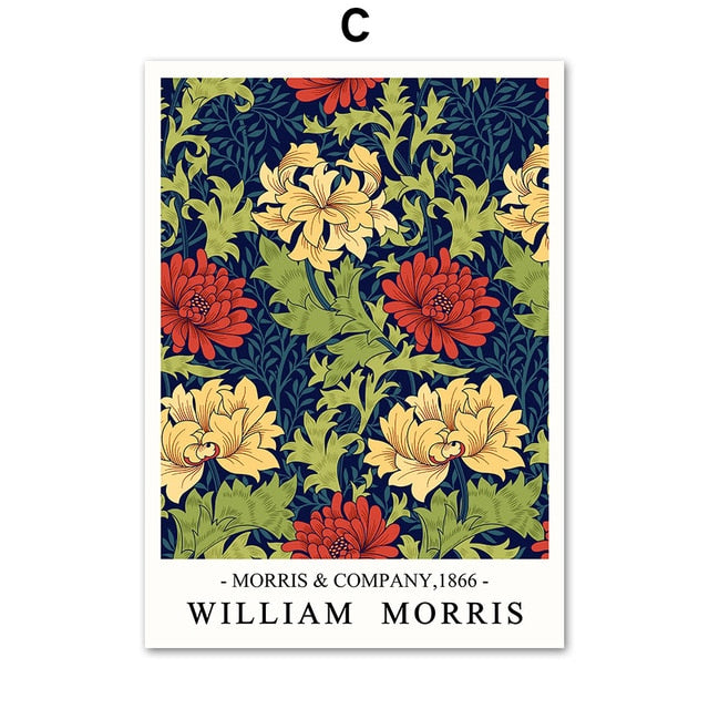 CORX Designs - William Morris Plant Leaf Bird Botanical Wall Art Canvas - Review