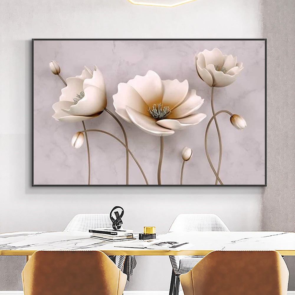 CORX Designs - White Flower Painting Canvas Art - Review