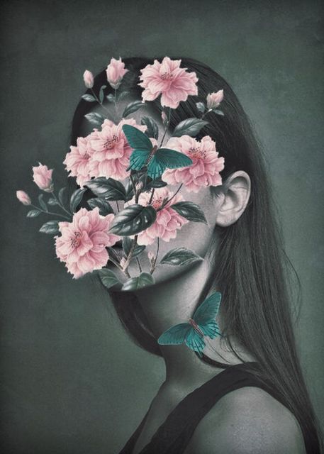 CORX Designs - Floral Head Woman Model Flower Fashion Canvas Art - Review