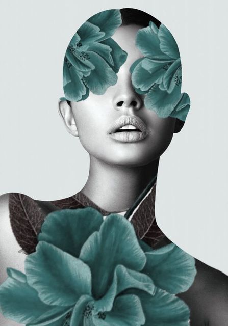 CORX Designs - Floral Head Woman Model Flower Fashion Canvas Art - Review