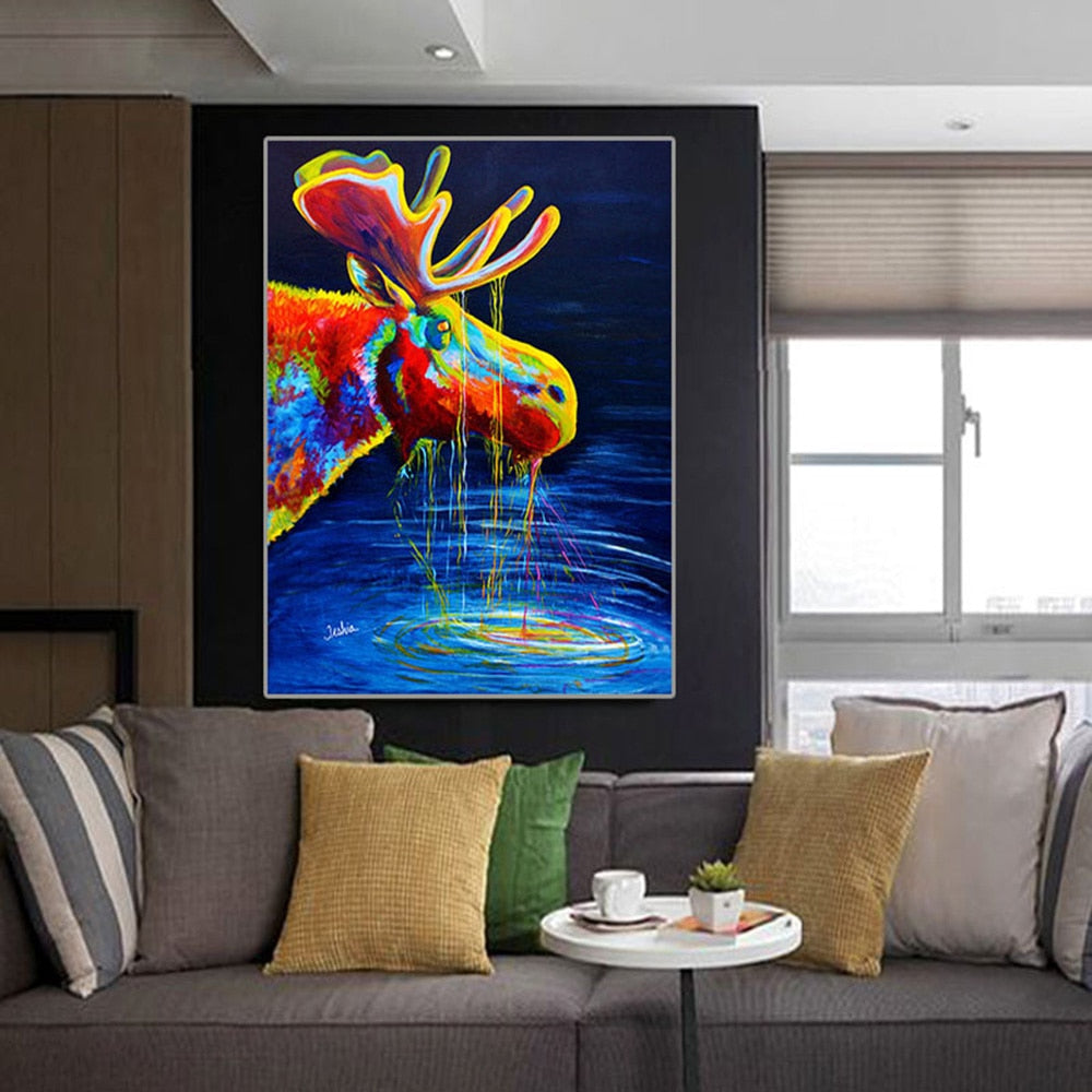 CORX Designs - Elk Drinking Water Canvas Art - Review