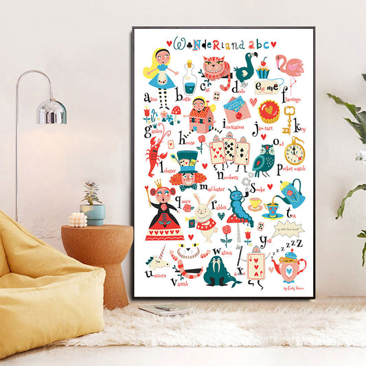 CORX Designs - Alice in Wonderland ABC Alphabet Nursery Canvas Art - Review