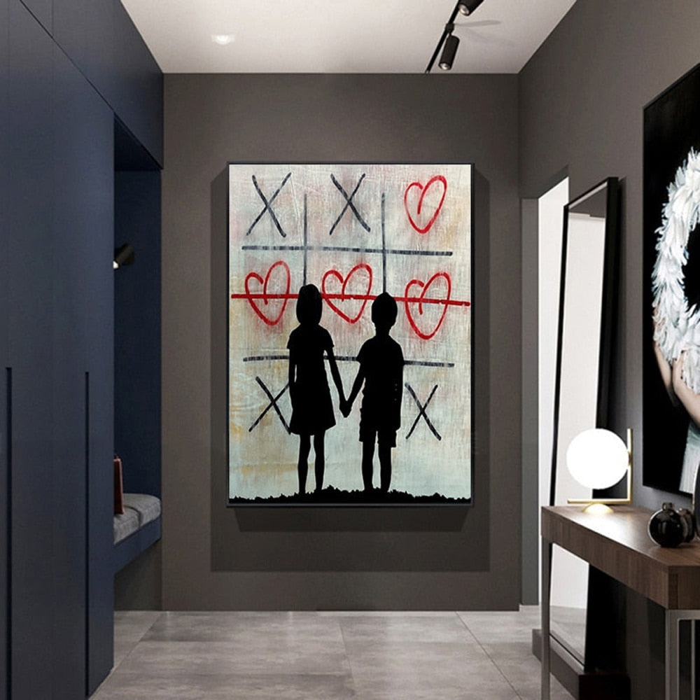 CORX Designs - Banksy Graffiti Tic-tac-toe Canvas Art - Review