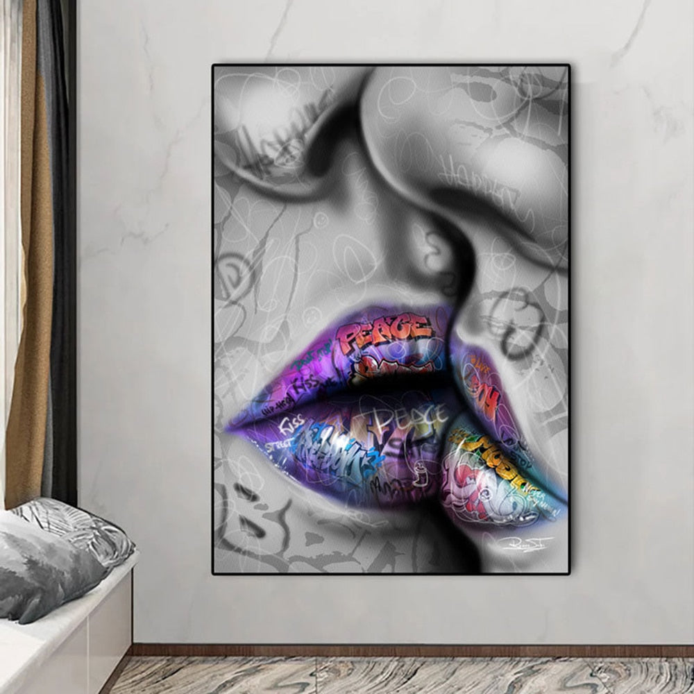 CORX Designs - Love Kiss Street Graffiti Canvas Art - Review