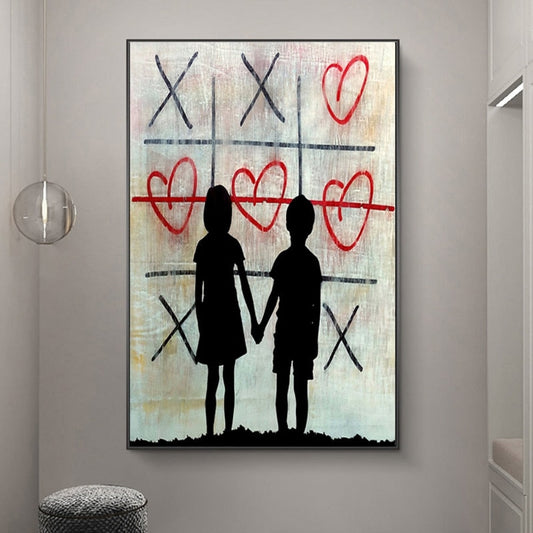 CORX Designs - Banksy Graffiti Tic-tac-toe Canvas Art - Review