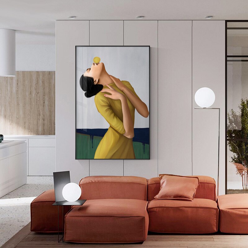 CORX Designs - Fashion Yellow Bubble Woman Canvas Art - Review