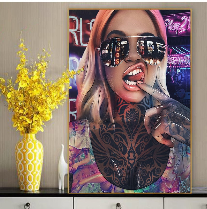 CORX Designs - Graffiti Tattoo Bad Girl Wall Art Canvas - Review