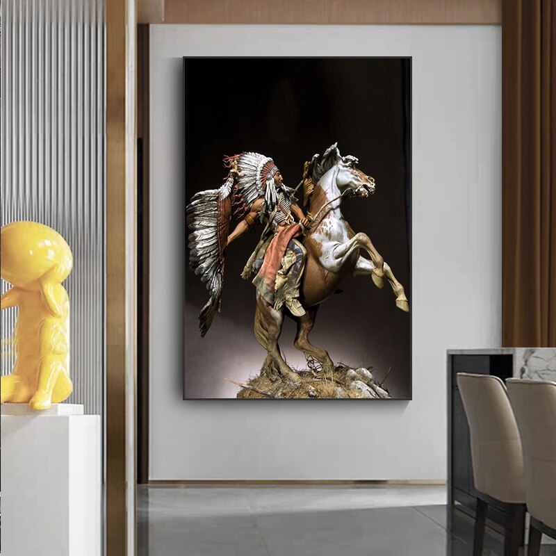 CORX Designs - Native Americans Riding Horses Indian Canvas Art - Review