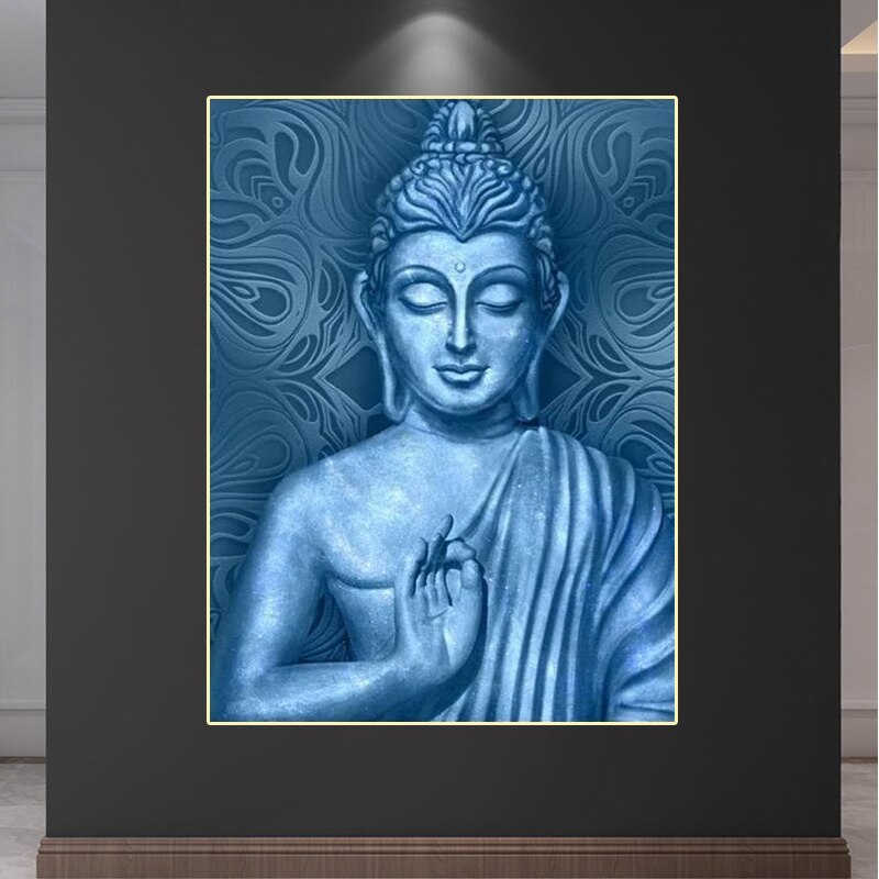 CORX Designs - Blue Buddha Statue Canvas Art - Review