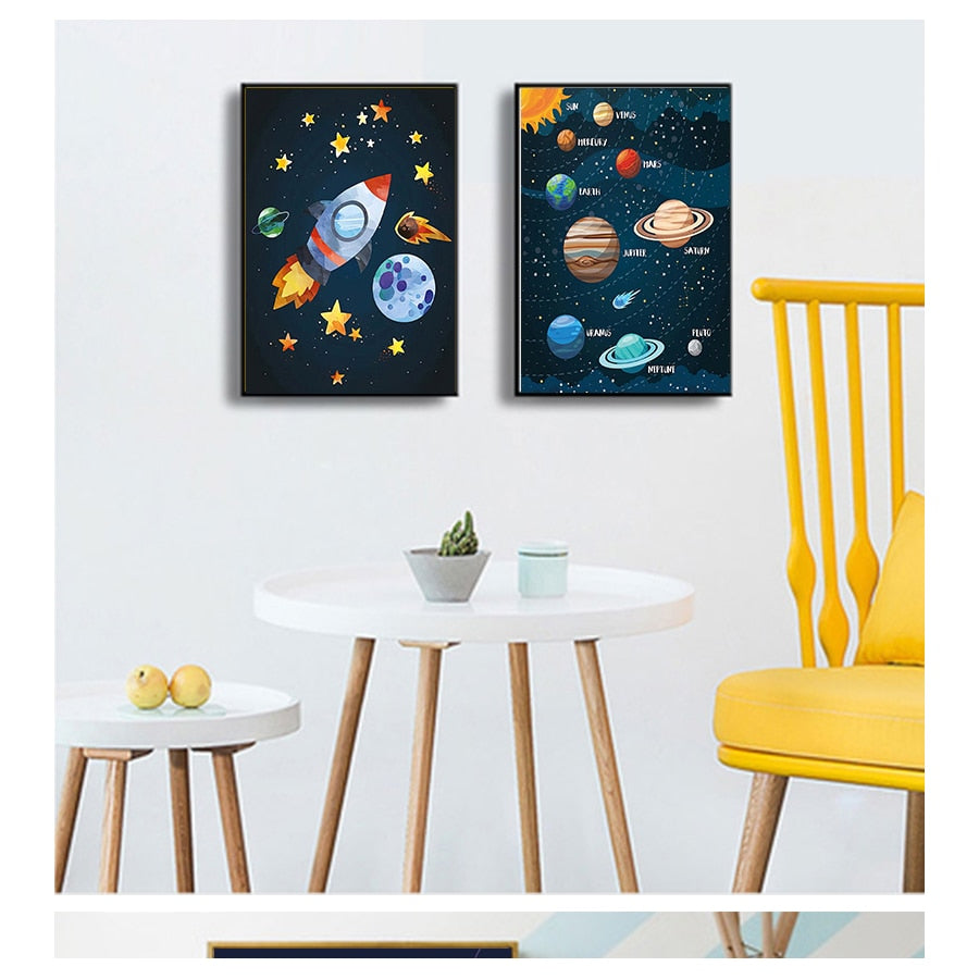 CORX Designs - Rocket Spaceship Letter Nursery Wall Art Canvas - Review