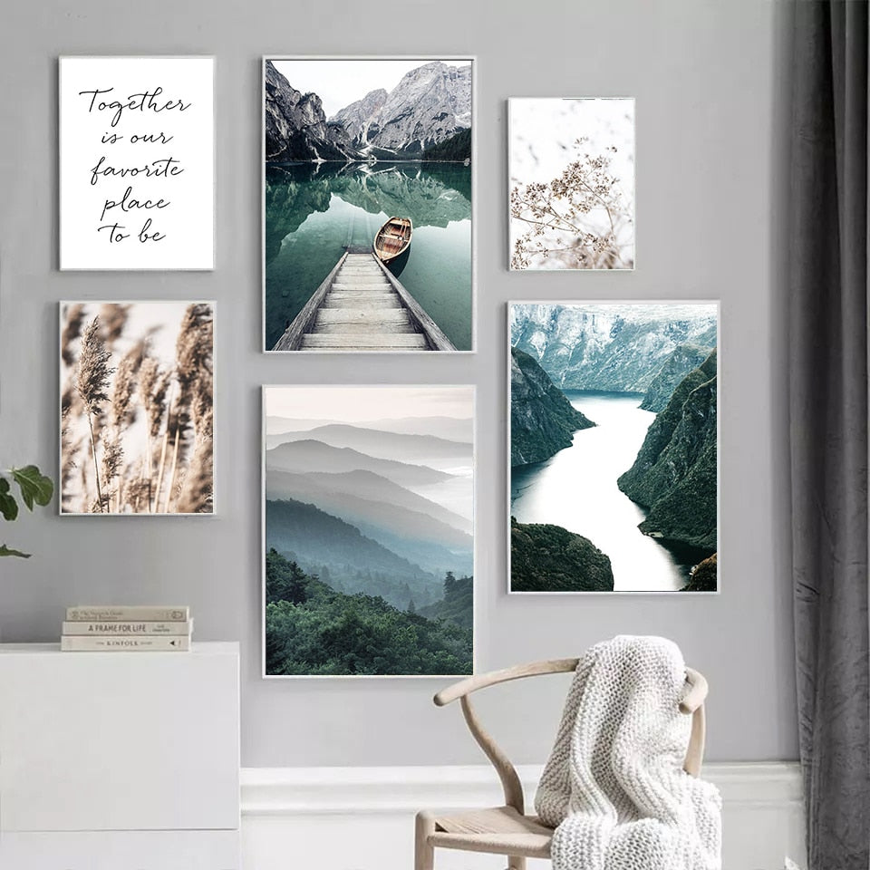 CORX Designs - Nordic Scandinavian Mountain Landscape Canvas Art - Review