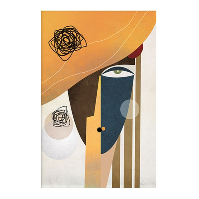 CORX Designs - Abstract Geometric Figure Face Canvas Art - Review