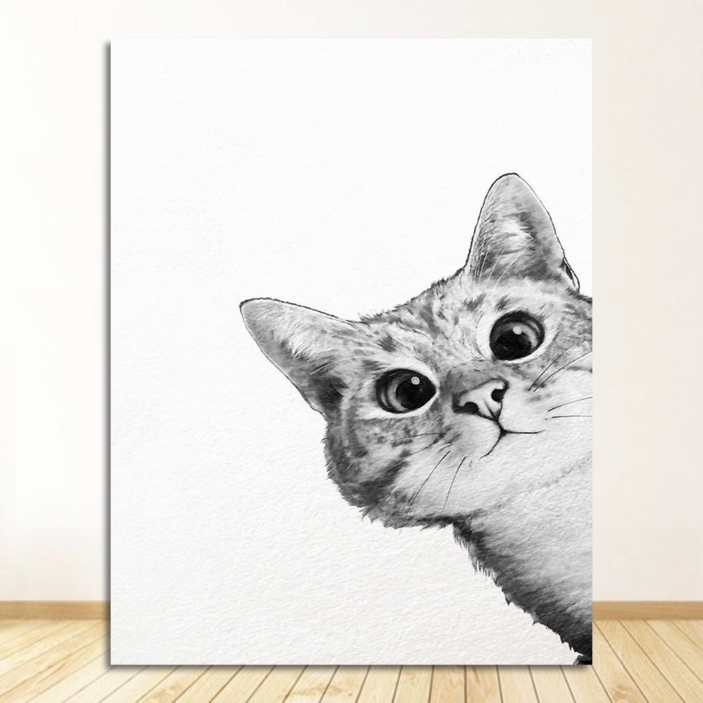 CORX Designs - Black and White Kitty Cat Canvas Art - Review