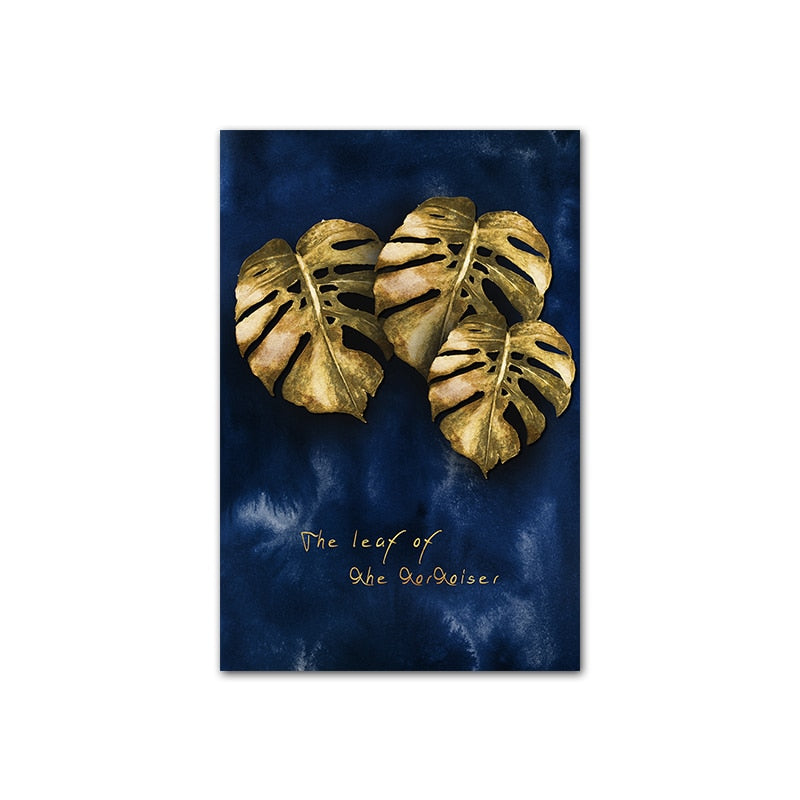 CORX Designs - Blue Gold Leaf Canvas Art - Review