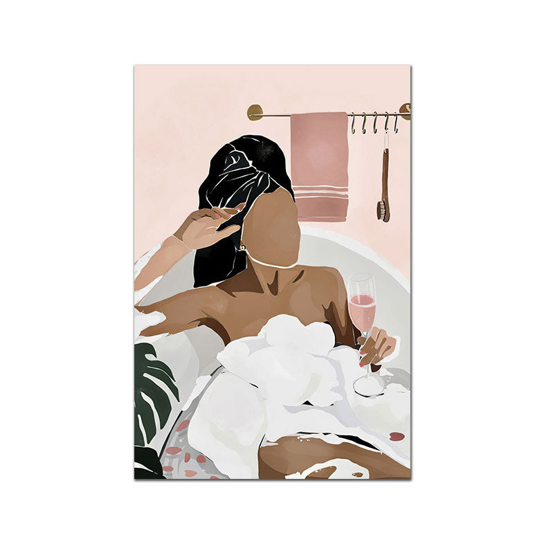 CORX Designs - Woman Meditation Bubble Bath Shower Canvas Art - Review