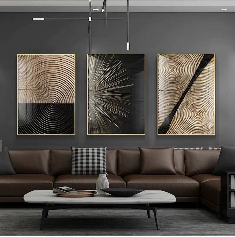 CORX Designs - Retro Black Gold Wood Art Canvas - Review