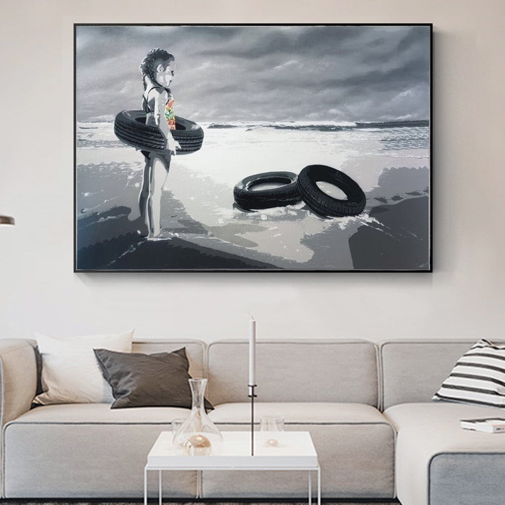 CORX Designs - Banksy Painting Street Graffiti Canvas Art - Review