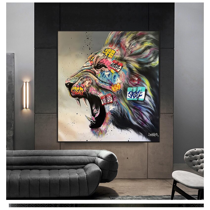 CORX Designs - Roaring Lion Graffiti Canvas Art - Review