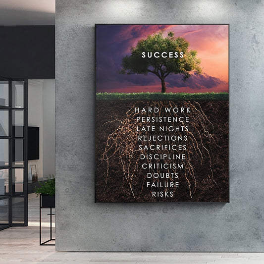 CORX Designs - Success Inspirational Words Tree Canvas Art - Review
