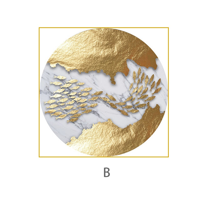 CORX Designs - Golden Abstract Luxury Round Canvas Art - Review