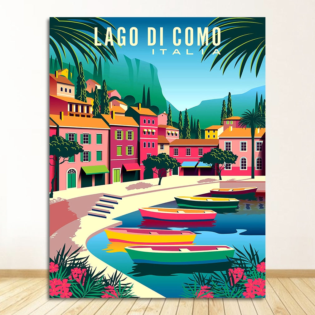 CORX Designs - Italy Rome Capri Tuscany Retro Canvas Art - Review