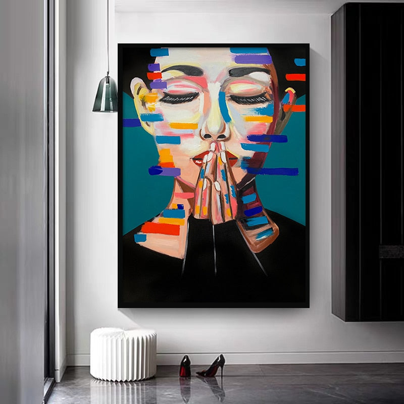 CORX Designs - Colorful Praying Figure Art Canvas - Review
