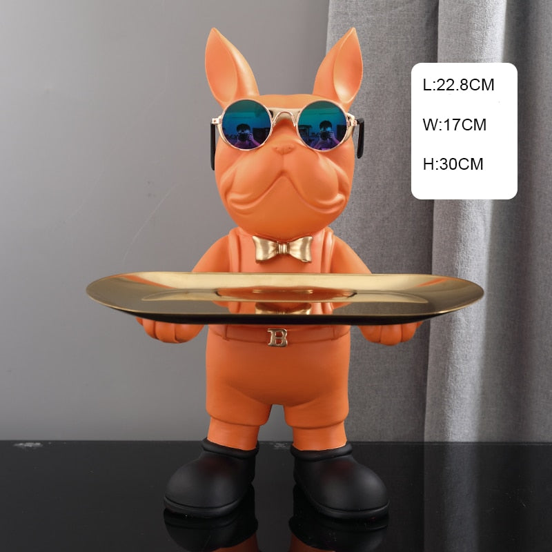 CORX Designs - Lying Bulldog Singe Tray Statue - Review