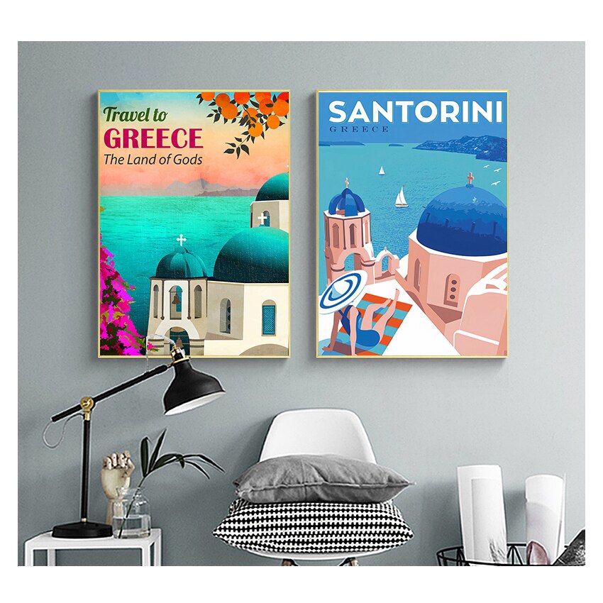 CORX Designs - Greece Santorini Island Art Canvas - Review