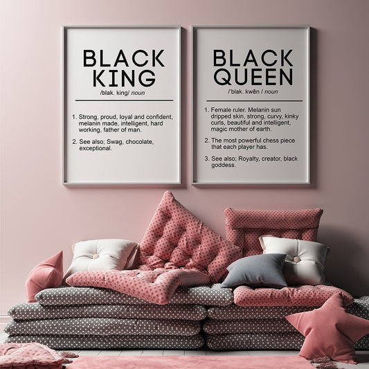 CORX Designs - Black King and Queen Definition Quotes Canvas Art - Review