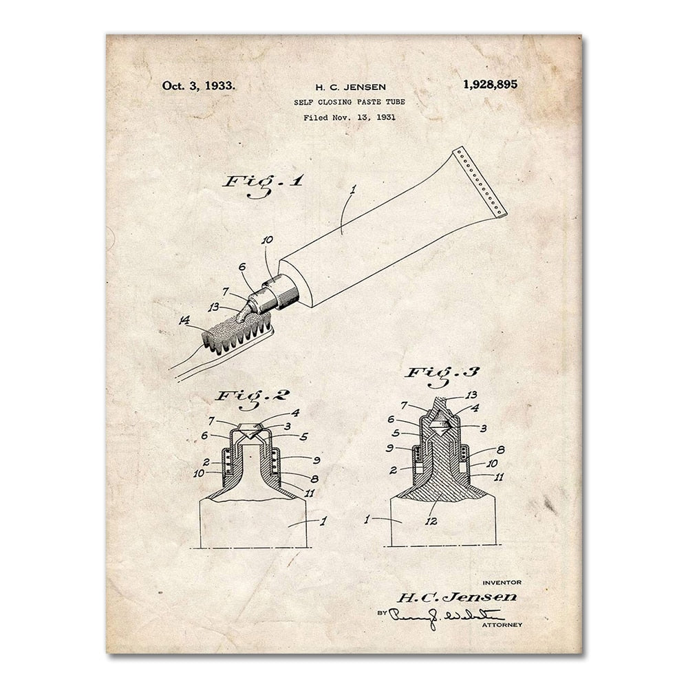 CORX Designs - Bathroom Patent Blueprint Canvas Art - Review