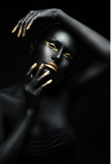 CORX Designs - African Woman Fashion Gold And Silver Canvas Art - Review