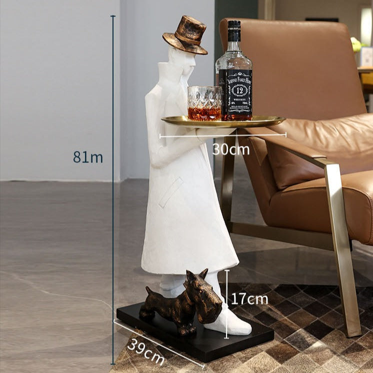 CORX Designs - Dog Walker Gentleman Floor Statue with Tray - Review