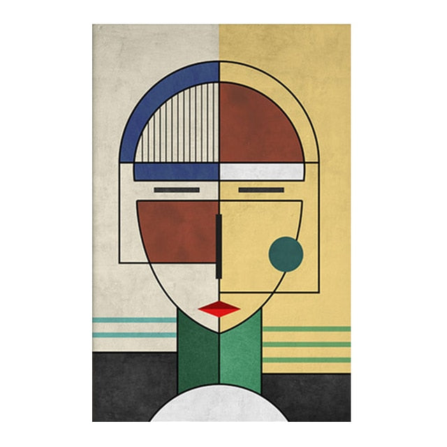 CORX Designs - Abstract Geometric Figure Face Canvas Art - Review