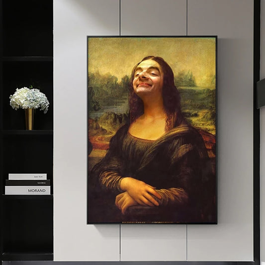 CORX Designs - Funny Mona Lisa Mr Bean Portrait Canvas Art - Review