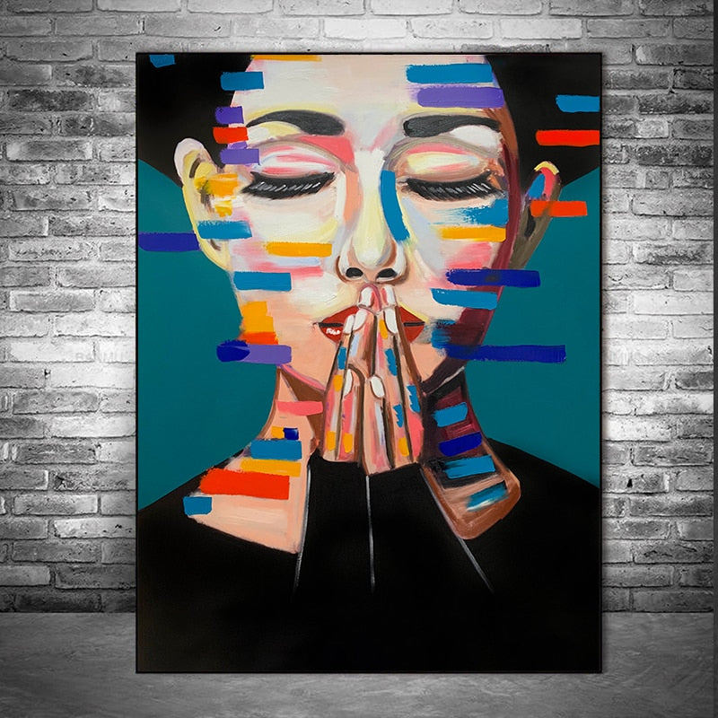 CORX Designs - Colorful Praying Figure Art Canvas - Review