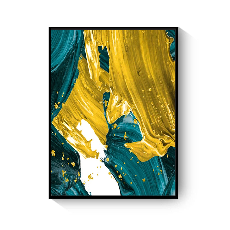 CORX Designs - Golden Blue Foil Nordic Canvas Art - Review