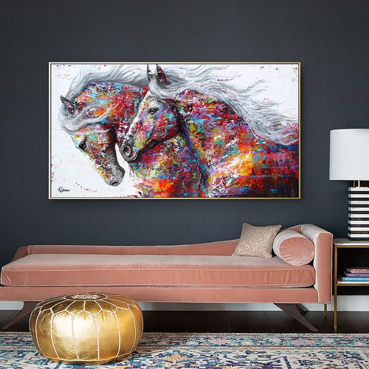 CORX Designs - Colorful Two Horses Canvas Art - Review