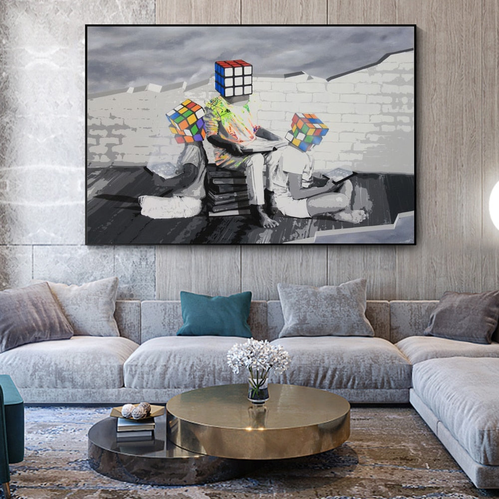CORX Designs - Banksy Painting Street Graffiti Canvas Art - Review