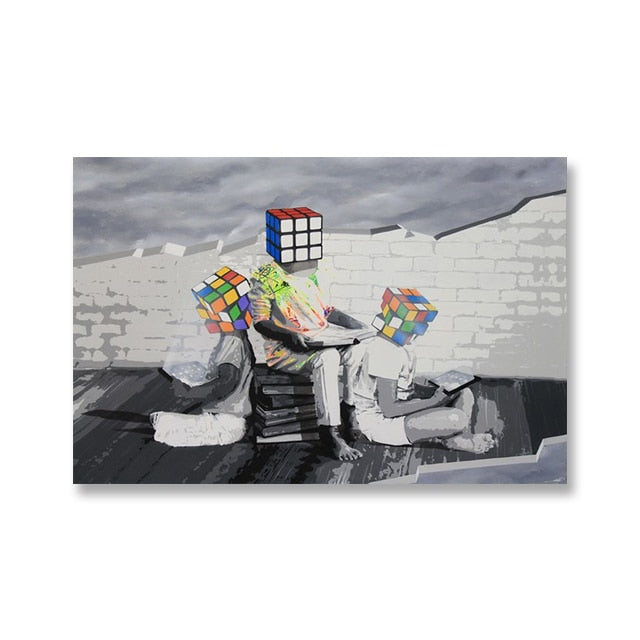CORX Designs - Banksy Painting Street Graffiti Canvas Art - Review
