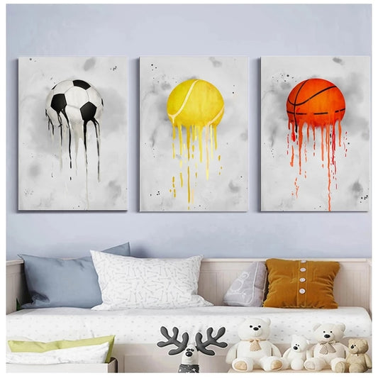 CORX Designs - Football Basketball Volleyball Tennis Sport Canvas Art - Review