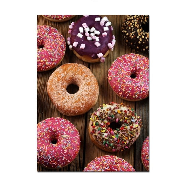 CORX Designs - Chocolate Coated Doughnut Coffee Fruit Yoghurt Canvas Art - Review