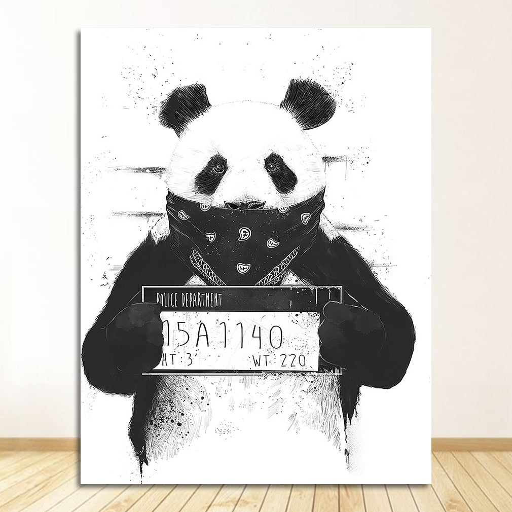 CORX Designs - Black and White Cute Panda Dog Boston Terrier Canvas Art - Review