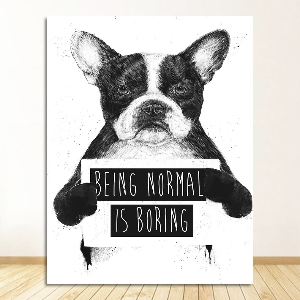 CORX Designs - Black and White Cute Panda Dog Boston Terrier Canvas Art - Review