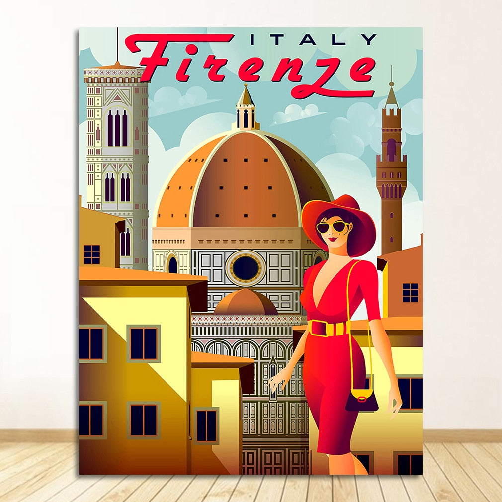CORX Designs - Italy Rome Capri Tuscany Retro Canvas Art - Review