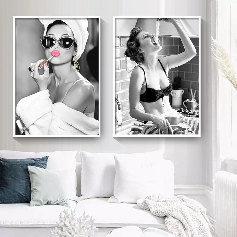 CORX Designs - Black and White Fashion Woman Canvas Art - Review