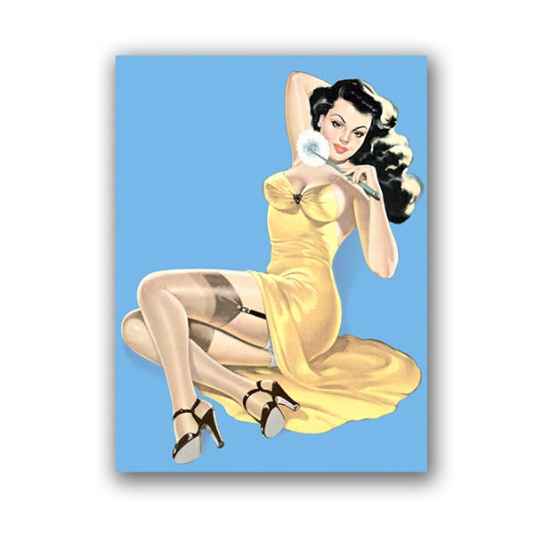 CORX Designs - Vintage Pin Up Girl Sexy Women Canvas Art - Review