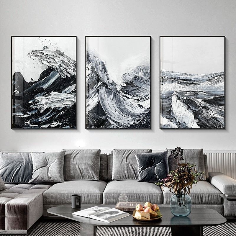 CORX Designs - Sea Wave Abstract Painting Canvas Art - Review