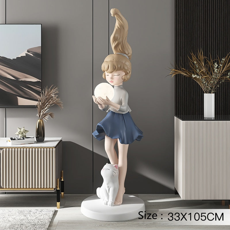 CORX Designs - Girl and Cat Large Statue with Light - Review